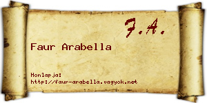 Faur Arabella névjegykártya